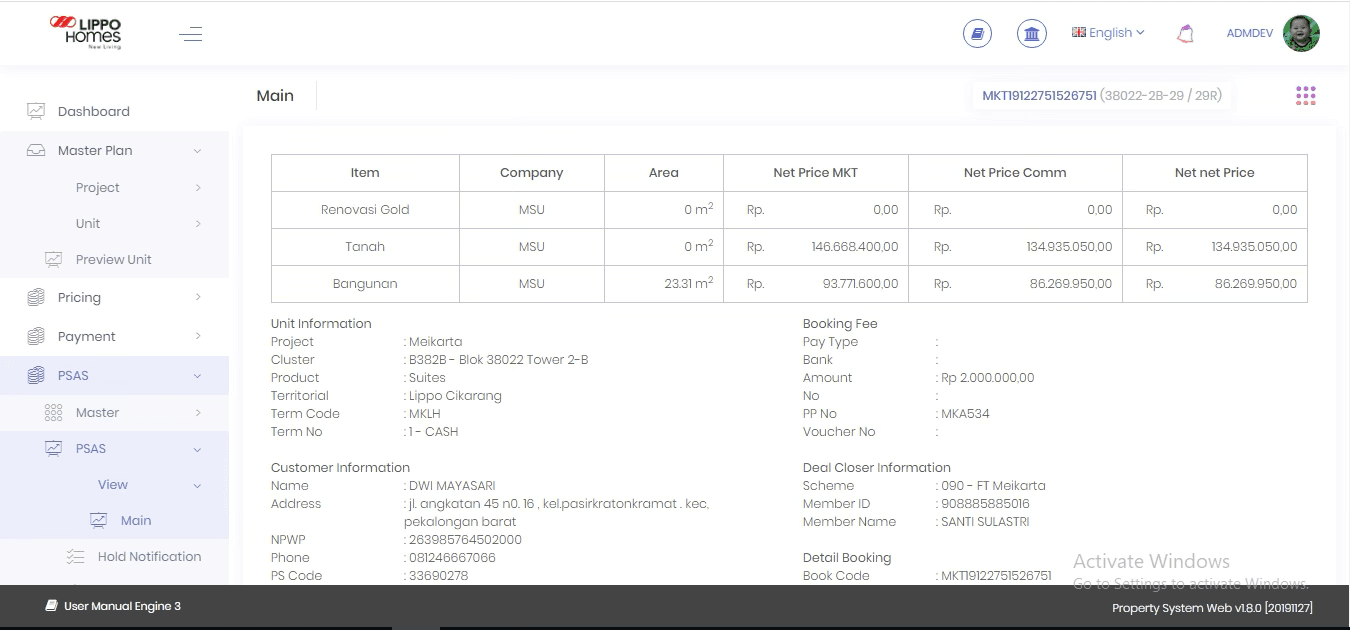 Engine3 Propsys — Property Management System