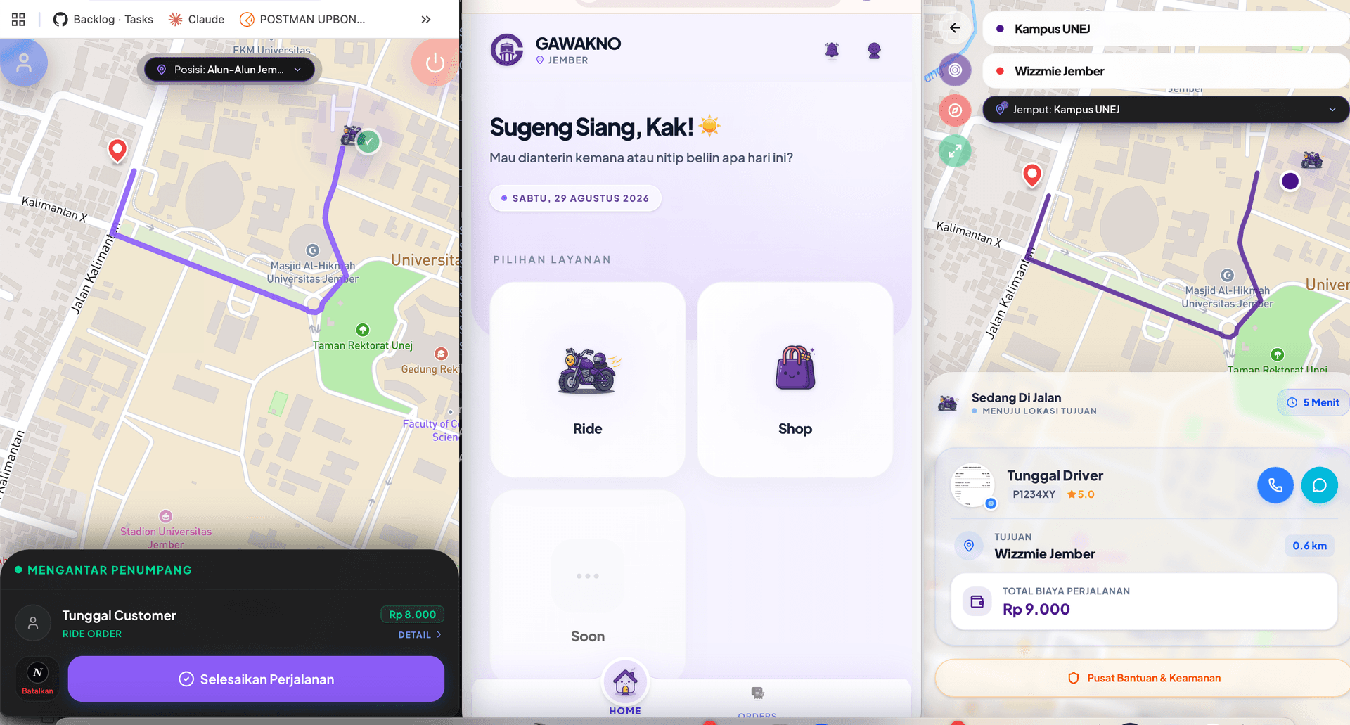 Gawakno Apps — Multi-Service Transport