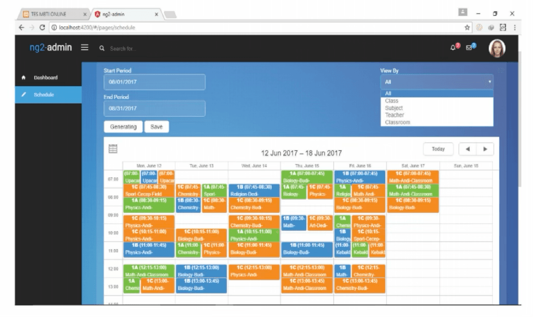 Class Schedule — Timetable Generator