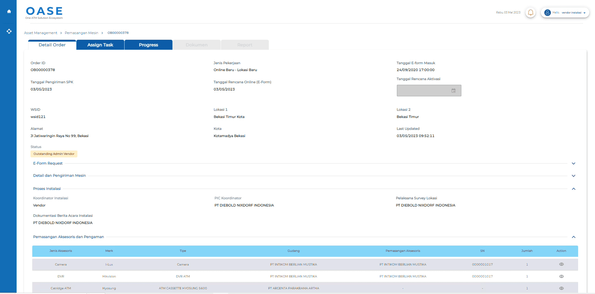 Oase — ATM Touchpoint Procurement